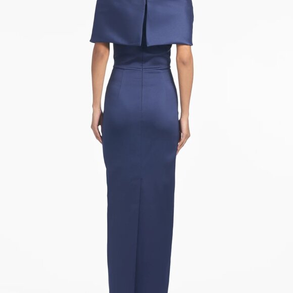 Sachin & Babi Viveca Gown, Navy Blue, Size 6 - Picture 2 of 6